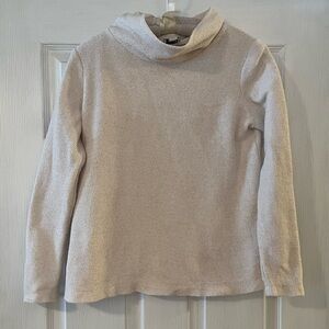 J. Crew Cream Cowl Neck Woven Sweater